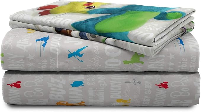 Jay Franco Disney Pixar Story 4 All The Toys Twin Bed Set, Blue