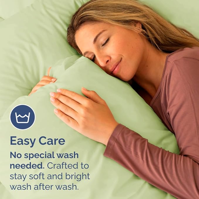 King Standard Pillow Cases Set of 2 - Ultra-Soft Hotel Quality Pillowcase Covers - Comfy, Cozy & Fade Free - Wrinkle Resistant - Machine Washable Pillow Protectors - 2 Piece Set - Light Sage Green