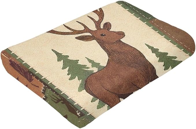 Cabin Deer Blanket Super Soft Warm Fluffy Fleece Flannel Hunter Animal Throw Blanket Cozy Fuzzy Plush Stuff Bedding Blankets Gifts for Women Kids Boys Girls Adults 60"X50"