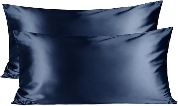 Yanibest Satin Pillowcase, King Size Pillow Cases Set of 2 - Silk Pillow Cases for Hair and Skin with Zipper, Silk Pillow Cases King for 20"x36", Exquisite Packaging for Women Men