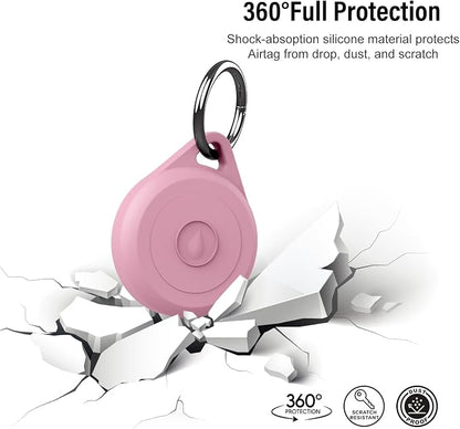 for Air tag Keychain Holder Case for Apple Air tag 1st & 2nd Generation, 2 Pack of IPX8 Waterproof, Fully Shockproof, Anti Scratch for Air tag Holder Case for Key, Kid, Bag, Luggage, Pets Collar