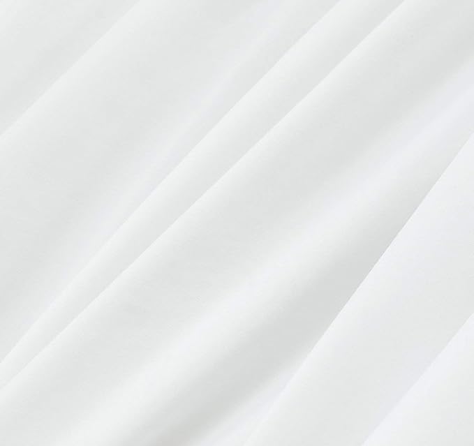 Mellanni Duvet Cover Set - 5 PC Iconic Collection Bedding Set - Hotel Luxury, Extra Soft & Cooling - Microfiber - Button Closure and Corner Ties (Queen, White)
