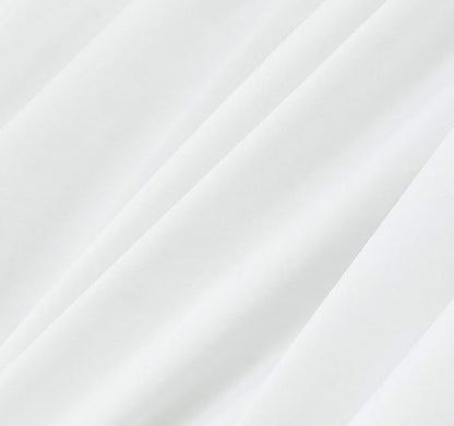 Mellanni Duvet Cover Set - 5 PC Iconic Collection Bedding Set - Hotel Luxury, Extra Soft & Cooling - Microfiber - Button Closure and Corner Ties (Queen, White)