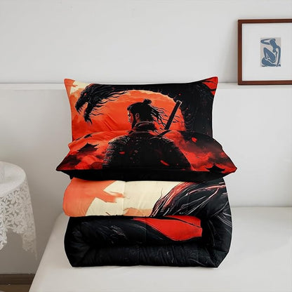 Castle Fairy Chinese Loong Comforter Set Toddler Size,Chinese General Bedding Set for Kids Teens,Dragon Wildlife Down Comforter,2 Pcs 1 Pillowcase