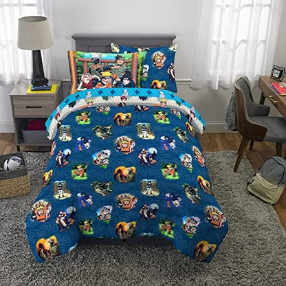 Naruto Anime Bedding Super Soft Comforter And Sheet Set With Sham, 5 Piece Twin Size, By Franco