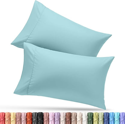 Utopia Bedding Queen Pillow Cases - 2 Pack - Envelope Closure - Soft Brushed Microfiber Fabric - Shrinkage and Fade Resistant Pillow Covers Queen Size 20 X 30 Inches (Queen, Spa Blue)