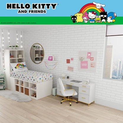 Collectibles Hello Kitty & Friends Bedding Super Soft Cotton 3 Piece Twin XL Sheet Set, College Dorm Essentials, (Officially Licensed Product) by Franco