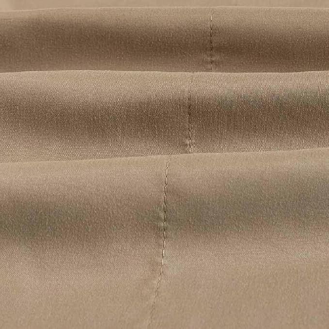 Microfiber Standard Bed Pillowcases 2 Pack, Super Soft Bed Pillow Covers Envelope Closure, Wrinkle, Fade and Stain Resistant, 20x26, Dark Beige