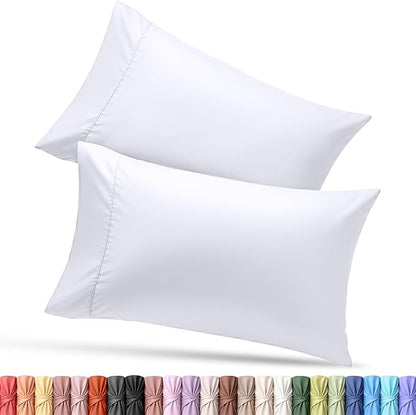Utopia Bedding King Pillow Cases - 2 Pack - Envelope Closure - Soft Brushed Microfiber Fabric - Shrinkage and Fade Resistant Pillow Covers King Size 20 X 40 Inches (King, White)