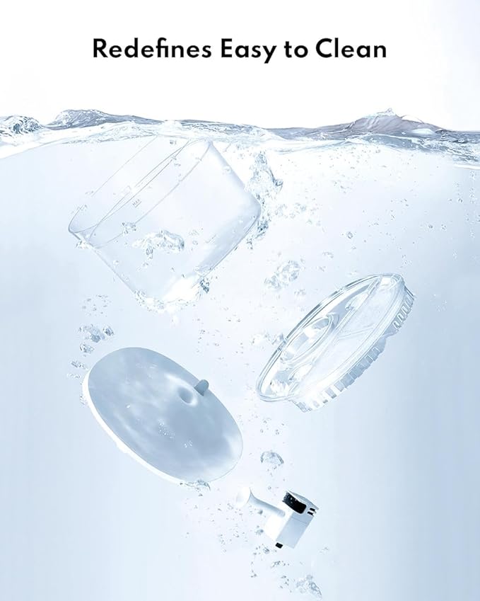 HomeRunPet Silent Cat Water Fountain, 68 oz/2L, Pet Fountain Wireless Pump, Dog Water Dispenser, Dual Mode, Quick Assembly & Easy-Clean, Filters Included | 20dB Ultra-Quiet Water Dispenser for Cats and Small Dogs, Easy-Clean, Triple Filtration, LED Dis...