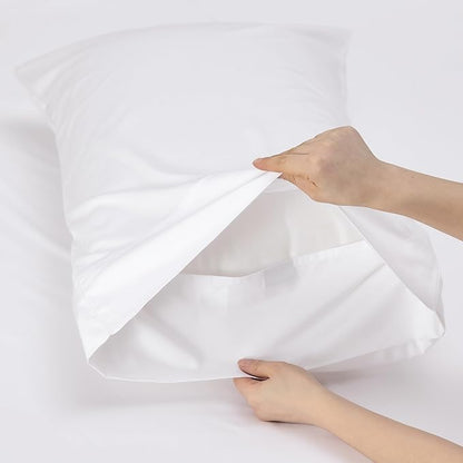 Bedsure Cooling Sheets Twin XL, Rayon Derived from Bamboo, PureWoven, Breathable & Soft Twin XL Sheet Sets, Deep Pocket Up to 16 Inches, Hotel Luxury Silky Dorm Bedding for Hot Sleepers, White