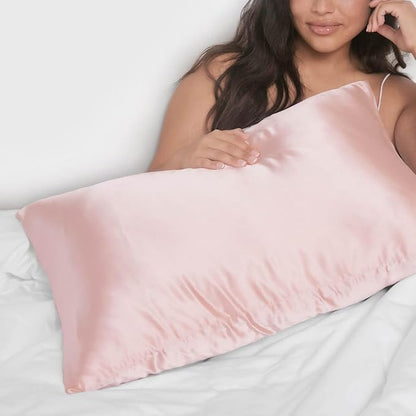Kitsch Satin Pillowcase with Zipper for Hair & Skin - Softer Than Silk Pillow Cases, Smooth Cooling Satin Pillow Case, Wrinkle-Free, Machine Washable - King Size Satin Pillow Case (19x36) - Blush
