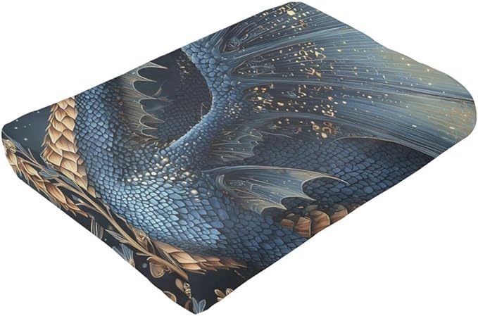 Dragon Blanket Super Soft Warm Fluffy Fleece Flannel Fantasy Animal Throw Blanket Cozy Fuzzy Plush Stuff Bedding Blankets Gifts for Women Kids Boys Girls Adults 80"X60"