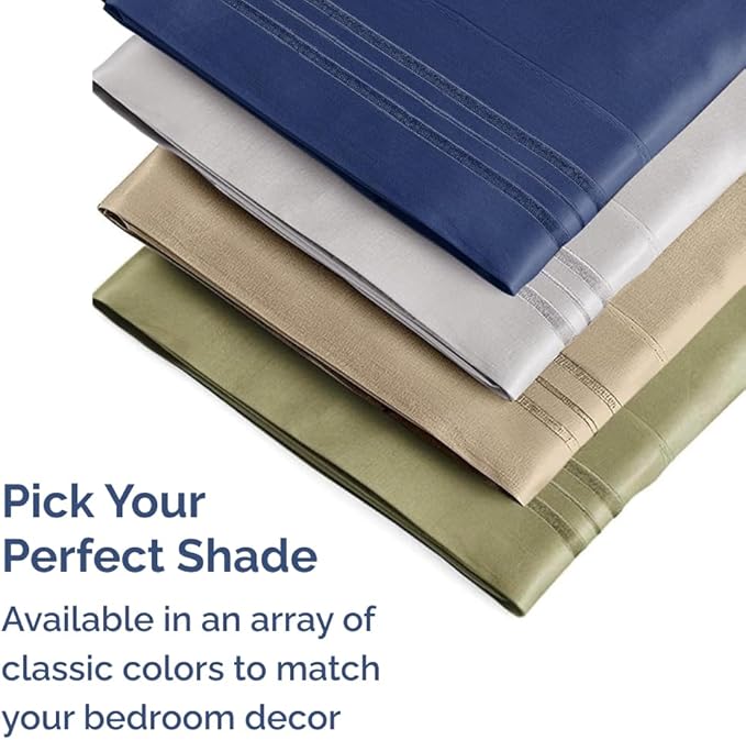King Pillow Cases Set of 2 - Ultra Soft Hotel Quality Pillowcase Covers - Comfy, Cozy & Wrinkle Free - Shrinkage, Stain & Fade Resistant - Machine Washable Pillow Protectors - 2 Piece Set - Light Blue