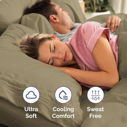 Full XL Bed Sheet - 4 Piece Full XL Bed Sheets Set - Soft, Breathable & Cooling - Hotel Luxury Bedding for Women, Men, Kids, Teens, Boys & Girls - Deep Pockets, Comfy, Fade and Wrinkle Free - Khaki
