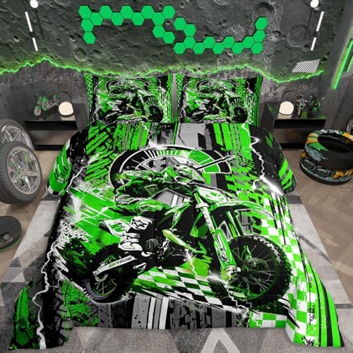 Feelyou Dirt Bike Kids Bedding Set Boys Girls Full Size