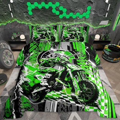Feelyou Dirt Bike Kids Bedding Set Boys Girls Full Size