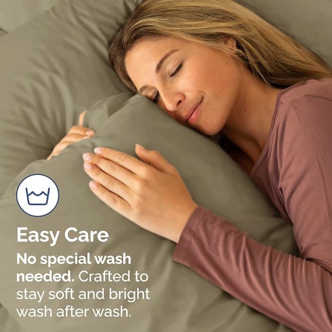 Body Pillowcases Set of 4-20x54 Long Body Pillow Case - Soft Body Pillow Cover for Sleeping & Side Sleepers - Comfy, Cozy Breathable & Fade Free - Machine Washable w/Envelope Enclosure - (Khaki)