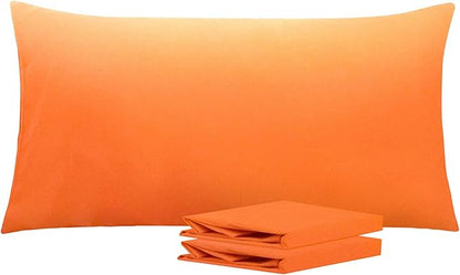 NTBAY King Pillowcase Set - 2 Pack Brushed Microfiber 20x40 Pillowcases - Soft, Wrinkle-Free, Fade-Resistant, Stain-Resistant, Orange Pillowcases with Envelope Closure - 20x40 Inches, Orange