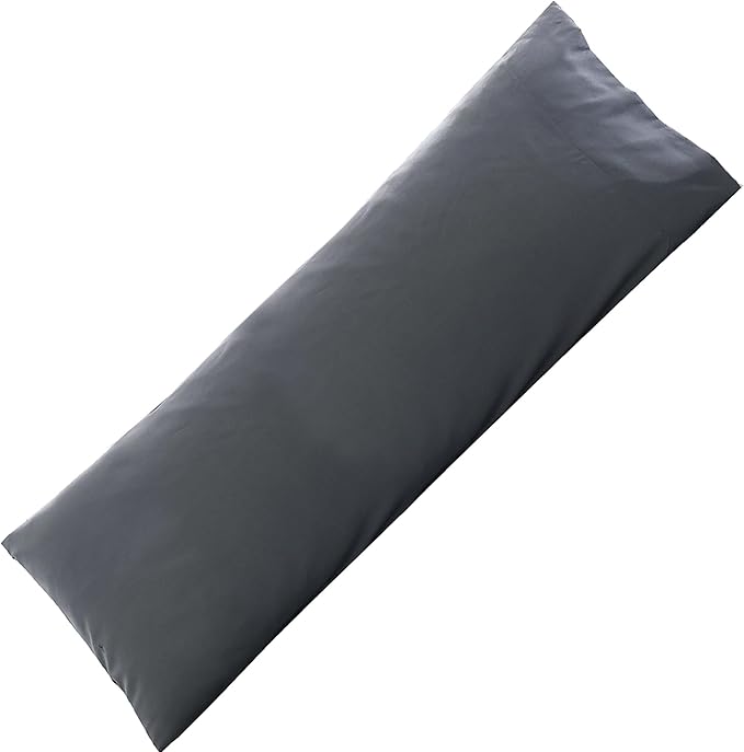 Body Pillow Case Cover, Polyester Microfiber Long Pillow Cases, Ultra Soft and Cozy Body Pillowcase with Envelope Closure, 1 Pack, 20x54 in, Grey