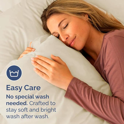 King Standard Pillow Cases Set of 4 - Soft Hotel Quality Pillowcase Covers - Comfy Bedding for Women, Men, Kids & Teens - Machine Washable Pillow Protectors - 4 Piece - King Standard Size Off White