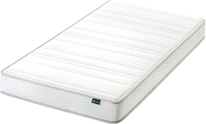 Zinus 8 Inch Foam and Spring Hybrid Mattress [New Version], Twin, Fiberglass Free, Medium Firmness, Durable Support, Certified Safe Foams & Fabric, Mattress in A Box, White