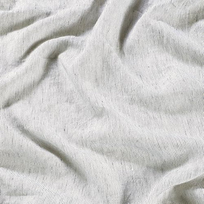 Sijo Stone Washed Organic French Linen Bed Sheet Set, GOTS Certified Organic, Best Cooling Linen Sheet Award by Sleep Foundation, 4 Piece - 2 Pillowcases, 1 Fitted and 1 Flat (Pinstripe, Cal King)