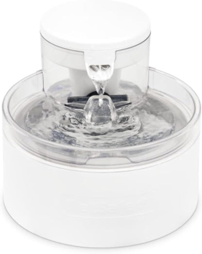 PetSafe Outlast Pumpless Cat Water Fountain, 60 oz/1.7L, Dishwasher Safe | Pumpless HydroSpin Design Circulates 60 Oz Water, Ion-x Carbon/Ion-Exchange Filter, Smart Sensors Slow Flow at Night