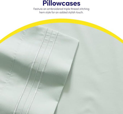 1500 Supreme Collection Extra Soft RV Short Queen Sheets Set, Mint - Luxury Bed Sheets Set with Deep Pocket Wrinkle Free Hypoallergenic Bedding, Over 40 Colors, RV Short Queen Size, Mint