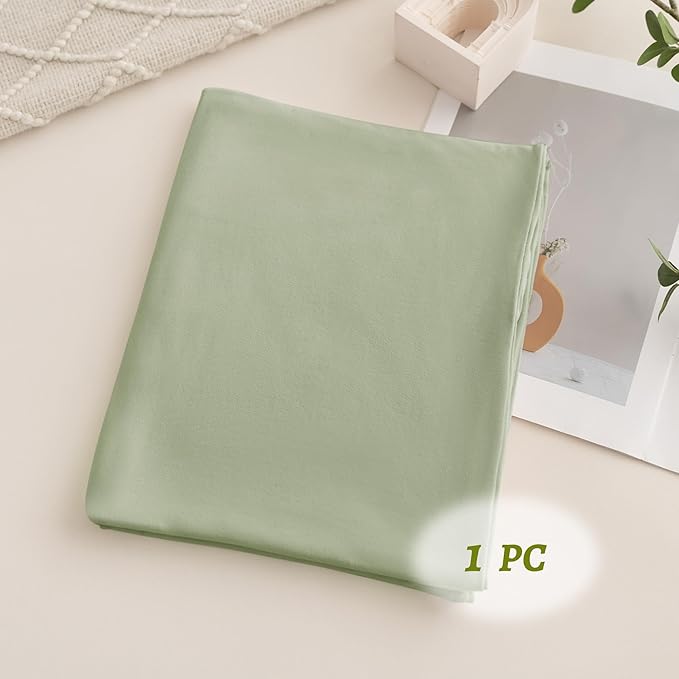 Stretchy Body Pillow Case Cover - Jersey Knit Long Pillowcase for Body Pillow, 1 Pack - Envelope Closure & Skin-Friendly, Soft and Breathable for Sleeping, 20"x54", Sage