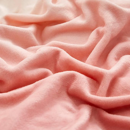 Cottonight Velvet Comforter King Fluffy Pink Flannel Bedding Set Women Men Thick Warm Winter Blanket Quilts Sherpa Micromink Light Pink Modern Chic Plush Fashion Bedding King