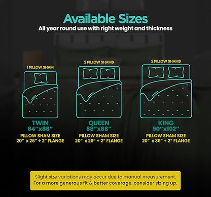 Queen Comforter Set 3 Piece Sage Green by Utopia Bedding, Comforters Queen Size, Bedding Comforters Sets, Down Alternative Soft Bed Set, 1 Comforter (88 x 88 inches) 2 Pillow Shams (20 x 26 inches)