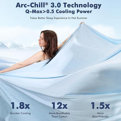 Elegear Cooling Blanket for Hot Sleepers, Double-Sided Arc-Chill® 3.0 Cooling Tech, Q-Max >0.5 Cool to Touch Cooling Blankets, Soft Breathable Summer Blanket for Night Sweats & Hot Flashes, King
