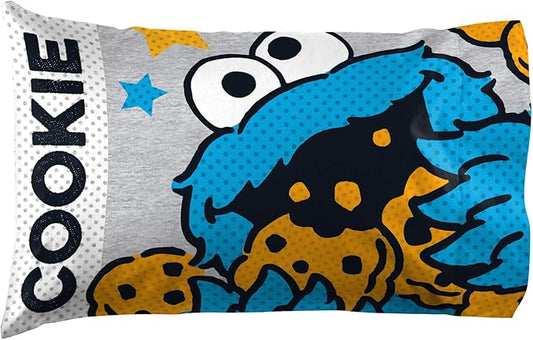 Jay Franco Sesame Street Hip Elmo 1 Pack Pillowcase - Double-Sided Kids Super Soft Bedding (Official Sesame Street Product)