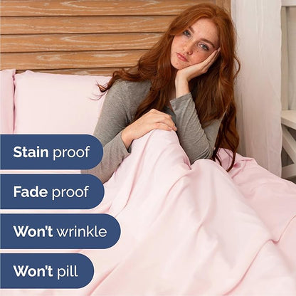 Cal King 6 Piece Sheet Set - Comfy Breathable & Cooling - Soft Hotel Luxury Bedding Set with 8-16 Inch Deep Pockets - 1 Flat & 1 Fitted Sheet & 4 Pillowcases - Wrinkle Free & Easy Care - Lavender Pink