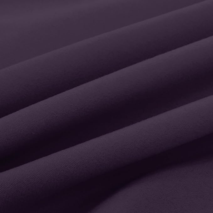 Elegant Comfort Luxury Ultra-Soft 2-Piece Pillowcase Set - 1500 Premium Hotel Quality Microfiber Double Brushed - Wrinkle Resistant, King Size, Purple