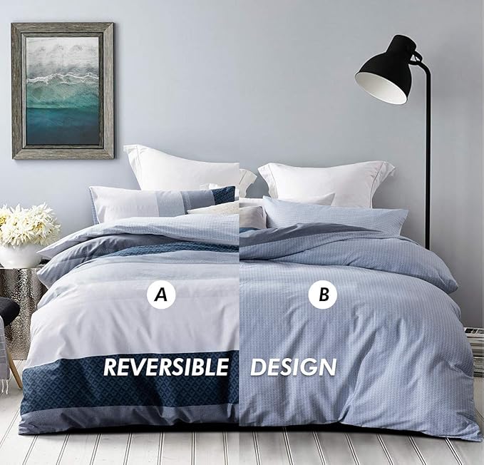 SLEEPBELLA Duvet Cover Twin Set 600 Thread Count Cotton Bedding Set (Twin, Greekn-lump)