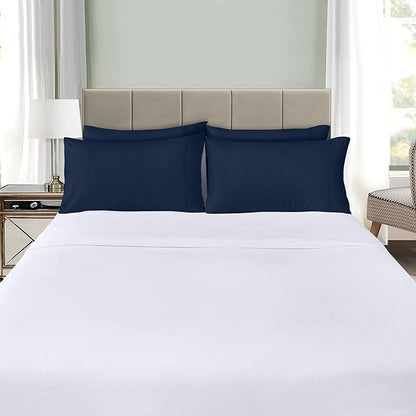 Utopia Bedding King King Pillow Cases - 4 Pack - Envelope Closure - Soft Brushed Microfiber Fabric - Shrinkage and Fade Resistant Pillow Covers 20 X 36 Inches (King Std, Navy)