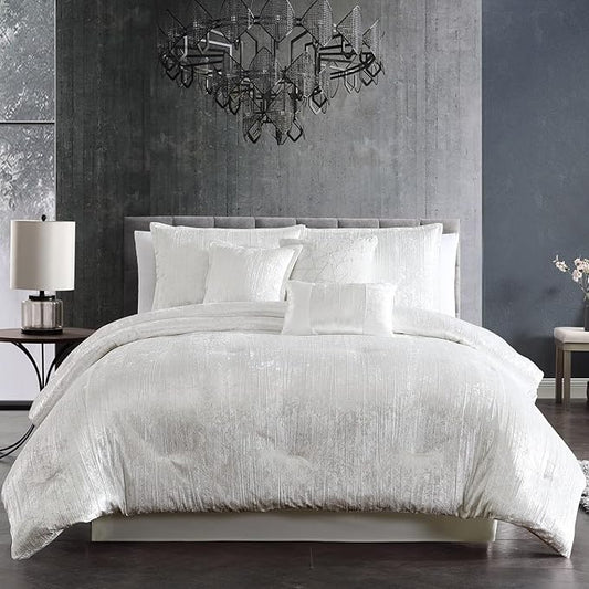 Riverbrook Home Turin Comforter Set, Queen, White, 7-Piece Set