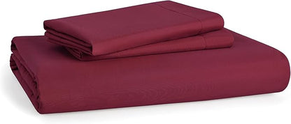Bedsure Duvet Cover Full Size - Soft Double Brushed Bedding Set for Kids & Adults, Zipper Closure, 3 Pieces, Includes 1 Duvet Cover (80"x90") & 2 Pillow Shams, NO Comforter, Burgundy Red