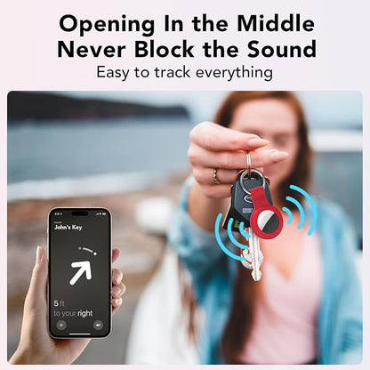 Compatible for AirTag Holder Keychain for Apple Air Tag 1st&2nd Generation | Airtag Key Chain Ring Case Cover for Air Tag Holder GPS Tracker Item Air Tags Finders Air Tagholder for Kids,Bags,Luggages