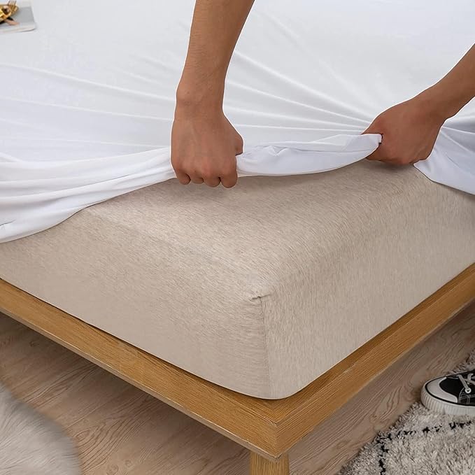 Waterproof RV King Mattress Protector for 72 x 80 or 70x80 Narrow King Bed with Stretchy Skirt Ultra Soft Jersey Matressprotector Cover