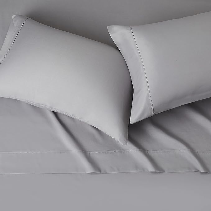 Basics Lightweight Super Soft, Wrinkle-Free, Breathable Luxury Microfiber 4 Piece Bed Sheet Set with 14-Inch Deep Pockets, Full, Dark Gray, Solid