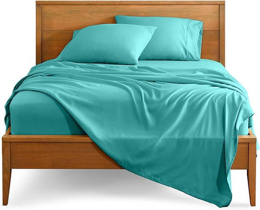 Bare Home King Sheet Set - 1800 Ultra-Soft Microfiber King Bed Sheets - Double Brushed - Deep Pockets - Easy Fit - 4 Piece Set - Bedding Sheets & Pillowcases (King, Turquoise)