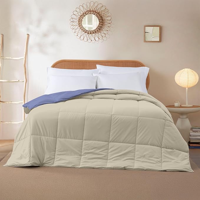Modern Threads Down Alternative Reversible Comforter Blue/Cream Twin