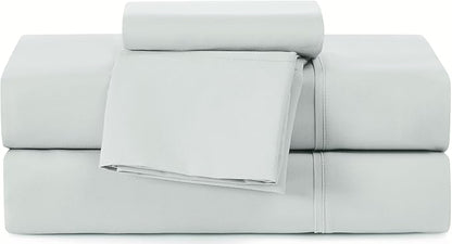 UGG Hedi Twin XL Sheet Set 3-Piece Luxury Cooling Sheets Deep Pockets Premium Bedding with 1 Pillow Sham Hypoallergenic Machine Washable Soft Lightweight Bed Set for Dorm, Twin XL, Mineral Green