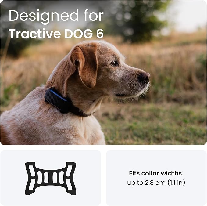 Tractive Rubber Clip Mount x2 for Tractive Dog 6 GPS Tracker (Black)