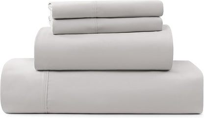 UGG Hedi Cali King Sheet Set 4-Piece Luxury Cooling Sheets Deep Pockets Premium Bedding with 2 Shams Hypoallergenic Machine Washable Soft Lightweight Bed Set for Room, California King, Stone Grey