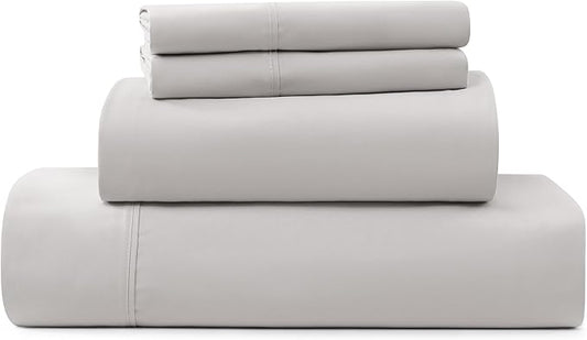 UGG Hedi Cali King Sheet Set 4-Piece Luxury Cooling Sheets Deep Pockets Premium Bedding with 2 Shams Hypoallergenic Machine Washable Soft Lightweight Bed Set for Room, California King, Stone Grey