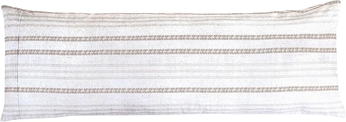 Elegant Comfort Ultra Soft 1-Piece Set Striped Print Pillowcases - 1500 Premium Hotel Quality Microfiber, Soft and Smooth Hidden Zipper Closure 1-Piece Pillow Covers - Body Pillowcase, Traci Linen